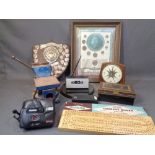 VINTAGE MANTEL CLOCK, presentation shield for 'Crusaders FC, 1945', similar commemorative items