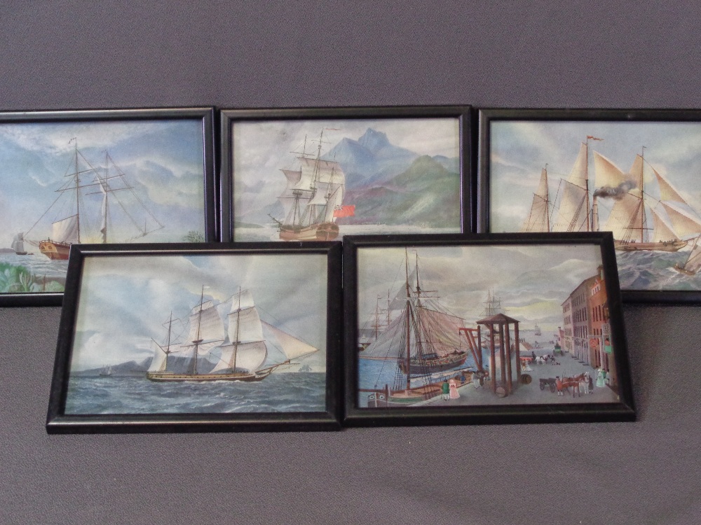 MARITIME RELATED PRINTS, set of five, neatly framed, 14.5 x 19.5cms AND a large quantity of other