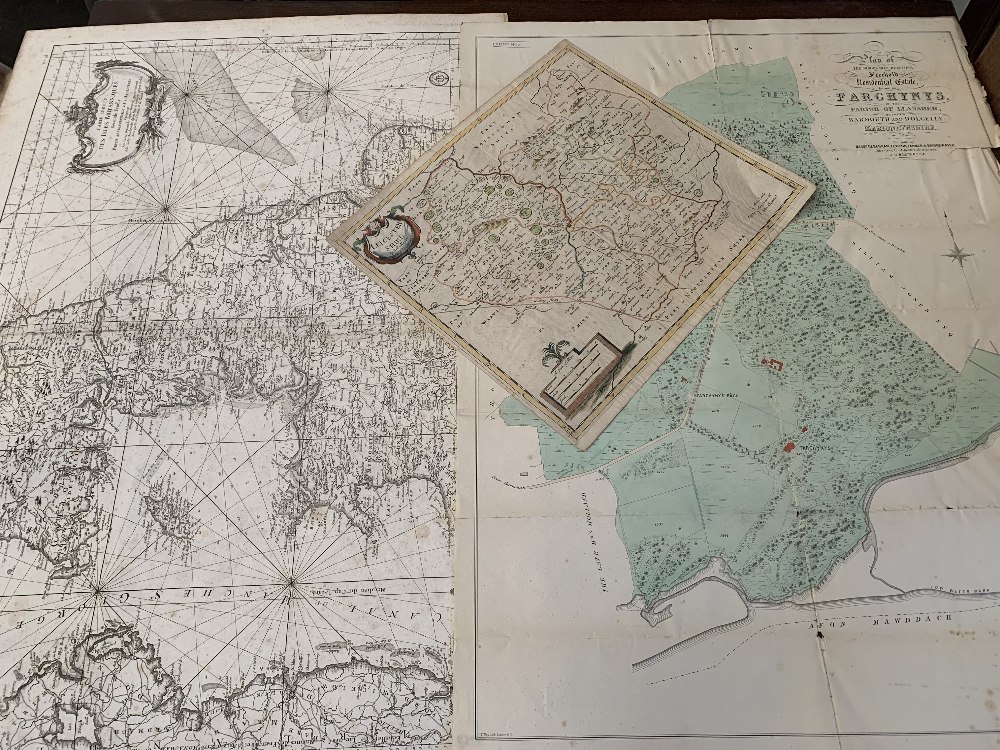 PLAN/MAP CHEST - reproduction with six drawers and assorted contents of maps, charts and plans, - Image 8 of 12