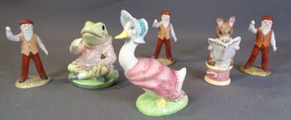 ROYAL ALBERT BEATRIX POTTER - 'Jemima Puddleduck' 16cms H, 'Jeremy Fisher', 'The Tailor of