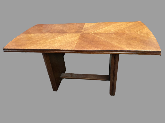 ART DECO STYLE OBLONG DINING TABLE, 78cms H, 152cms W, 78cms D