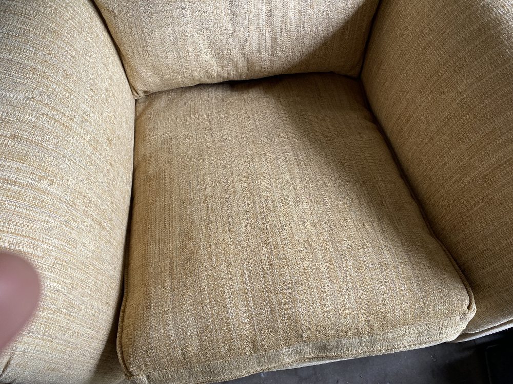 THREE PIECE SUITE - Marks & Spencer, tweed effect, sand coloured, comprising two seater settee, - Image 5 of 8