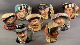 ROYAL DOULTON CHARACTER JUGS (8) - 'City Gent' D6815, 'Falstaff' D6287, 'The Falconer' D6800, 'The