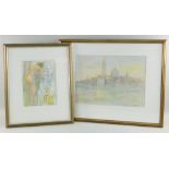 ANDRE BICAT (1909-1996) two watercolours - (1) titled on Attic Gallery Swansea label 'Morning