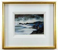 PETE DANIELS (b.1937) limited edition (32/500) colour print - Gower coastline, signed, 19 x 27cms,