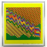 SIR EDUARDO PAOLOZZI screenprint - abstract, in yellow, green, red and blue, signed and dated in