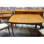 VINTAGE VANSON TEAK DINING SUITE, comprising extending dining table and four chairs, sideboard,