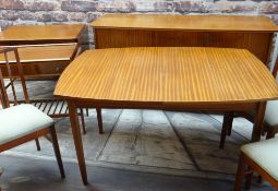 VINTAGE VANSON TEAK DINING SUITE, comprising extending dining table and four chairs, sideboard,