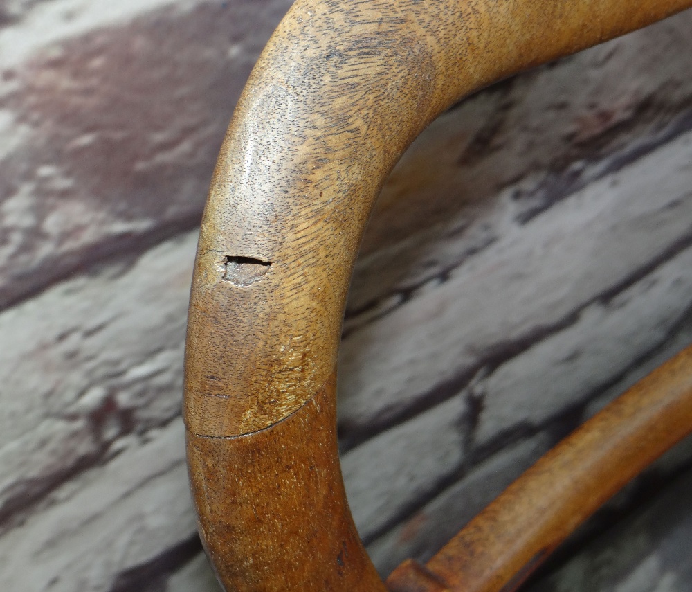 SET OF SIX VICTORIAN WALNUT BUCKLE BACK DINING CHAIRS with scroll carved cross bars and moulded seat - Image 3 of 3