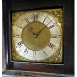 18TH CENTURY OAK CROSSBANDED 30-HOUR LONGCASE CLOCK, Humphrey Morgan, 10inch signed brass Roman