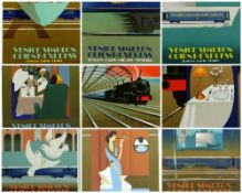 PIERRE FIX-MASSEAU fine boxed set of nine limited edition (337/500) coloured lithographs - Venice