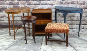 ASSORTED OCCASIONAL FURNITURE including Edwardian oval mahogany and satinwood crossbanded table with