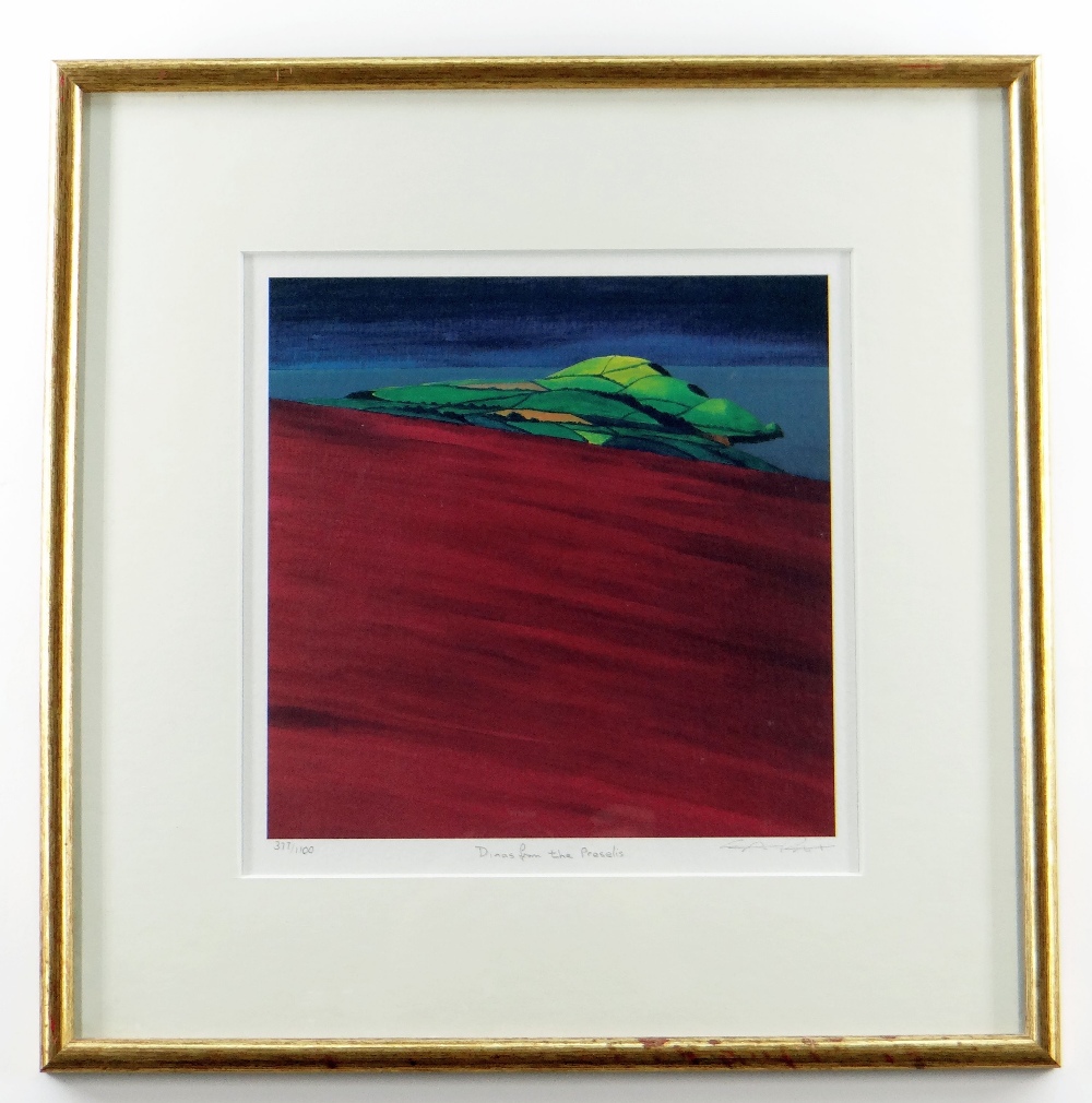 STAN ROSENTHAL limited edition (377/1100) colour print - entitled 'Dinas from Preseli', signed in