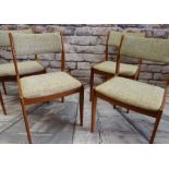 SET OF FOUR MID-CENTURY TEAK DINING CHAIRS (4)