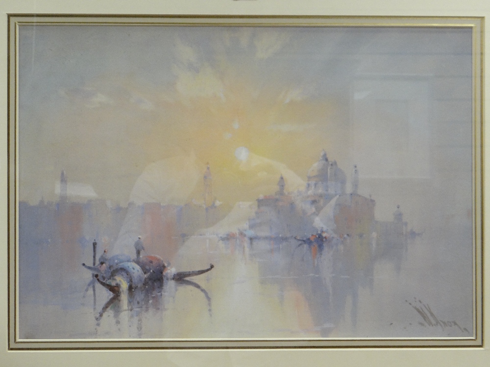 WILFRED KNOX (1884-1966) watercolour - Church of Santa Maria della Salute from the lagoon, Venice, - Image 7 of 10