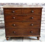 VICTORIAN WALNUT CHEST, fitted two short and three long drawers, 111 x 53 x 105cms Condition Report: