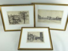 RAYMOND TEAGUE COWERN RA (1913-1986) an artist's proof and two further etchings - titles in pencil