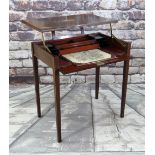 EDWARDIAN MAHOGANY PATENT MARQUETRY METAMORPHIC WRITING DESK, by Edwards & Sons, the closed desk