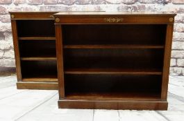 PAIR MODERN REGENCY-STYLE GILT METAL MOUNTED BOOKCASES, 107 x 34 x 92.5cms (2) Condition: