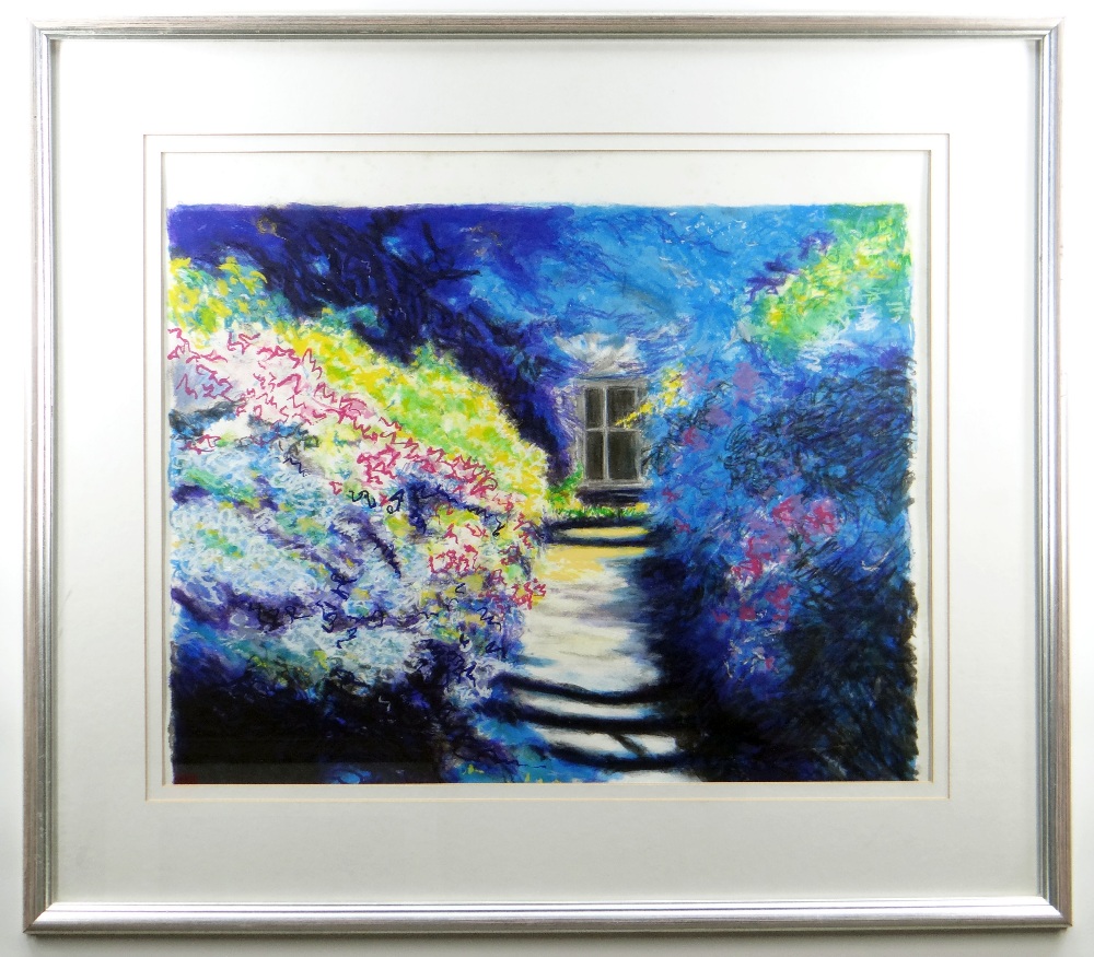 PETE DANIELS (b.1937) limited edition (71/200) colour print - garden path to window, signed and - Image 2 of 2