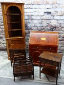 ASSORTED REPRODUCTION GEORGIAN-STYLE FURNITURE, in yew and mahogany, including pair of occasional
