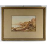 19TH CENTURY BRITISH SCHOOL watercolour - Oystermouth Castle Near Swansea, inscribed and titled on