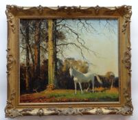 WALTER ROBIN JENNINGS (1927-2005) oil on canvas -The Grey Pony, signed, inscribed and titled