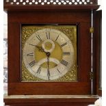 18TH CENTURY 30-HOUR OAK LONGCASE CLOCK, Samuel Holbin Bitton, silvered roman chapter ring, brass