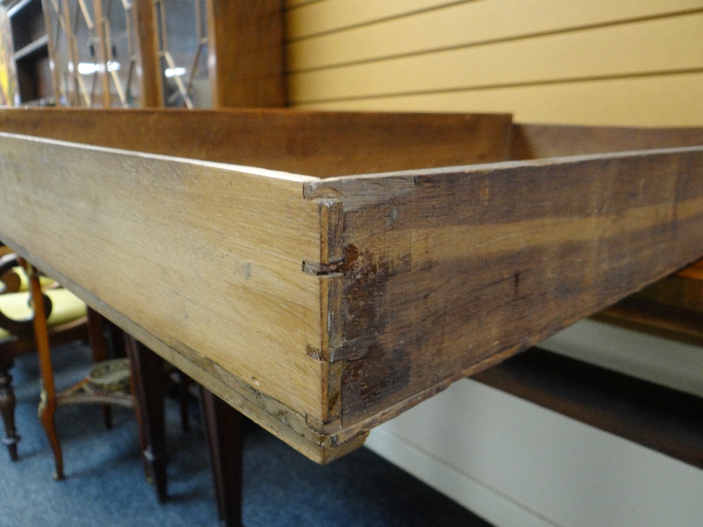 GOOD 19TH CENTURY REGENCY STYLE MAHOGANY & EBONY STRUNG SERVING TABLE, rectangular top with low - Image 10 of 33