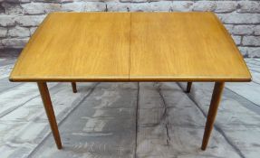 VINTAGE MEREDEW AVALON TEAK DINING TABLE, circa 1980's, 183cms long (extended), and 4 chairs (5)