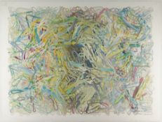 HANLYN DAVIES (b. 1942) limited edition (33/125) colour lithograph - 'Jumble', signed, numbered,