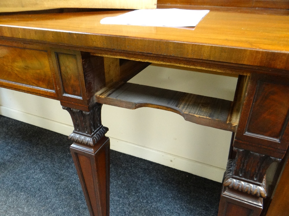 GOOD 19TH CENTURY REGENCY STYLE MAHOGANY & EBONY STRUNG SERVING TABLE, rectangular top with low - Image 14 of 33