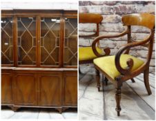 ASSORTED FURNITURE to include set of four mid-Victorian walnut dining chairs, bowed backs and carved