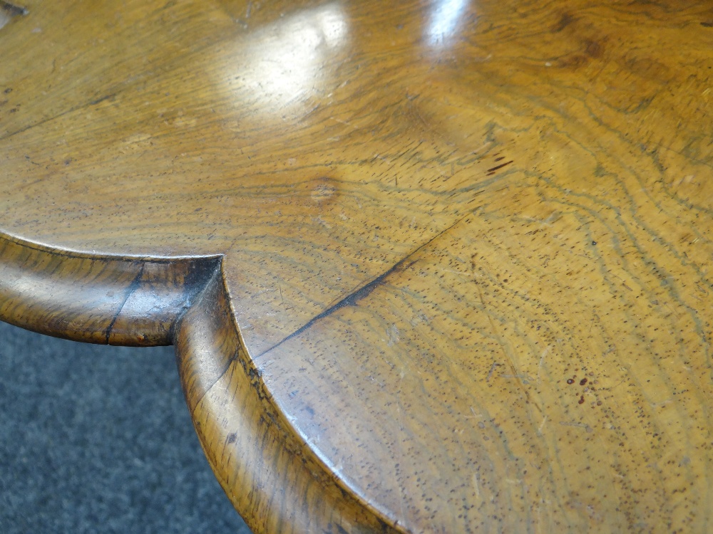 VICTORIAN ROSEWOOD TRIPOD TABLE, shaped top on fluted column and scrolled feet., 68cms diam - Image 9 of 17