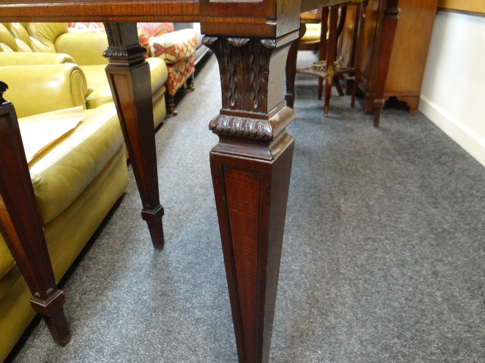 GOOD 19TH CENTURY REGENCY STYLE MAHOGANY & EBONY STRUNG SERVING TABLE, rectangular top with low - Image 21 of 33