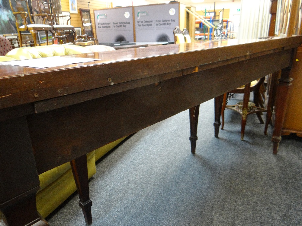 GOOD 19TH CENTURY REGENCY STYLE MAHOGANY & EBONY STRUNG SERVING TABLE, rectangular top with low - Image 16 of 33