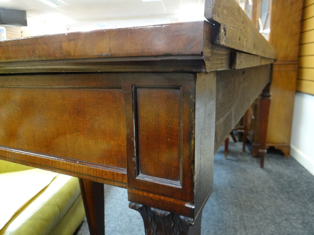 GOOD 19TH CENTURY REGENCY STYLE MAHOGANY & EBONY STRUNG SERVING TABLE, rectangular top with low - Image 20 of 33