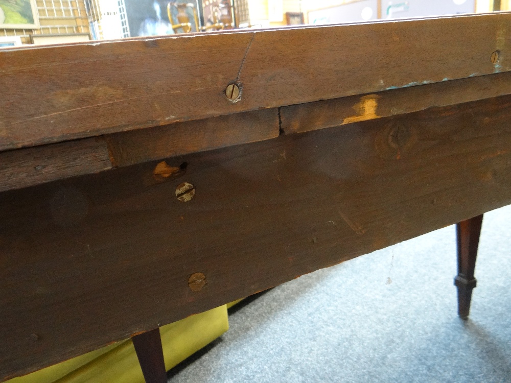 GOOD 19TH CENTURY REGENCY STYLE MAHOGANY & EBONY STRUNG SERVING TABLE, rectangular top with low - Image 18 of 33