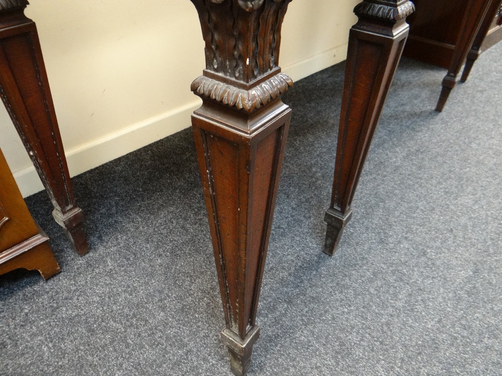 GOOD 19TH CENTURY REGENCY STYLE MAHOGANY & EBONY STRUNG SERVING TABLE, rectangular top with low - Image 26 of 33