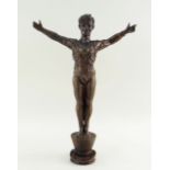 AFTER JOHN SEIFERT: MODERN BRONZE FIGURE OF A PERFORMER, issued by the Variety Club of Great