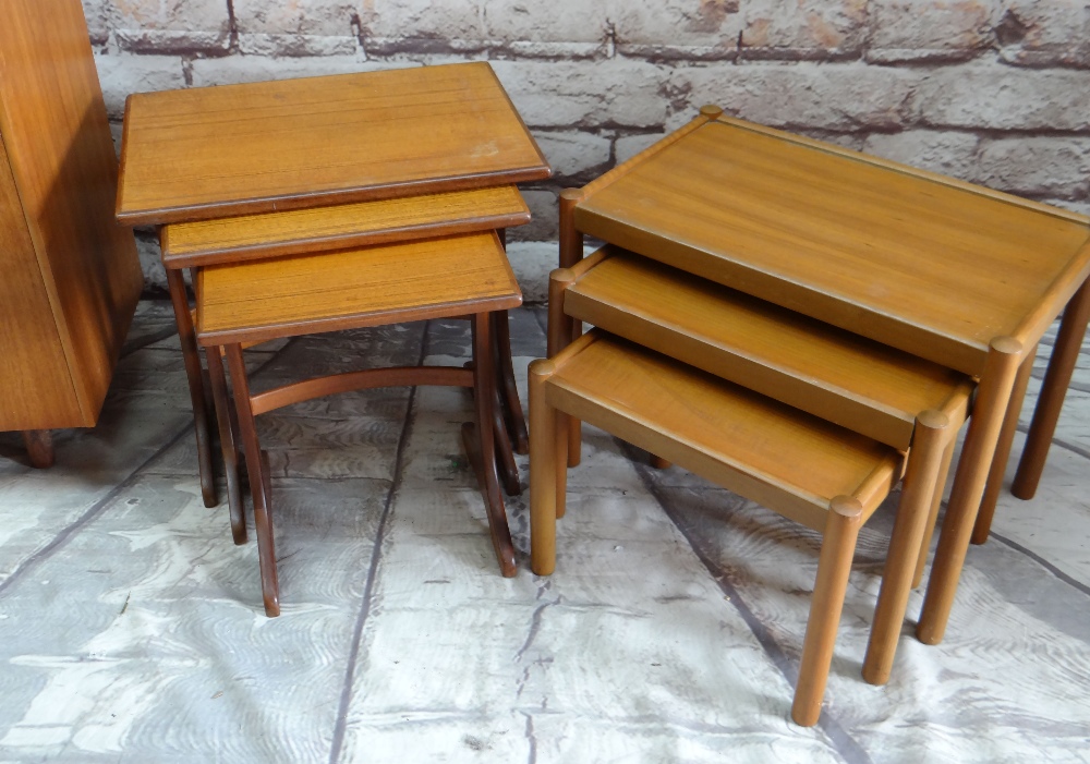 ASSORTED MID-CENTURY TEAK FURNITURE, including two nests of three tables each, 56cms wide and - Image 2 of 3