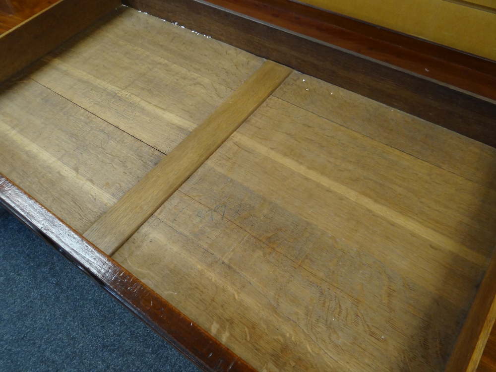 GOOD 19TH CENTURY REGENCY STYLE MAHOGANY & EBONY STRUNG SERVING TABLE, rectangular top with low - Image 8 of 33