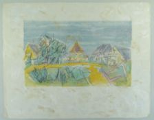 JACQUES VILLON (French,1875-1963) artist's proof lithograph on handmade paper - Dovecote, signed and