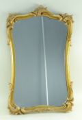 MODERN ROCOCO STYLE WALL MIRROR, 60h x 38 cms w