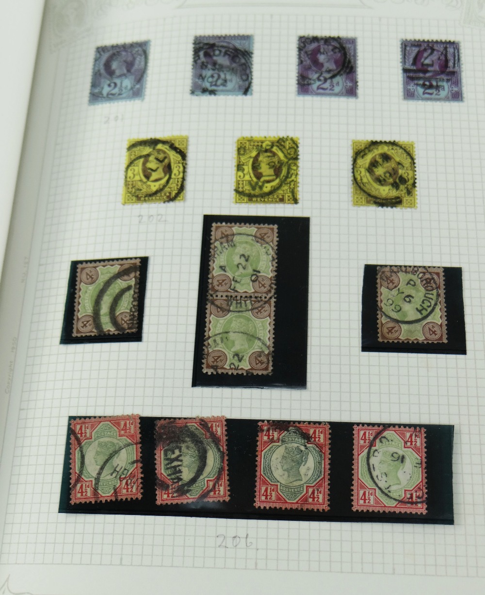 STAMPS: GB 1840-1952, one album including QV 76x 1d reds (one on letter), 18x 1d lilacs, many 1/2d - Image 3 of 4