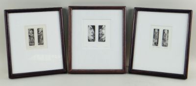 PETER FORD - Limited Edition (61/75), (26/75), (46/75) etchings, 'Committee Men', 'Relations', '