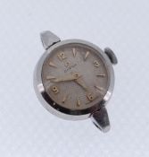 SMALL LADIES OMEGA WRISTWATCH HEAD, the inner back cover marked 'Omega Watch Co' and numbered 2795