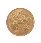 EDWARD VII GOLD SOVEREIGN, 1910, 8.0gms