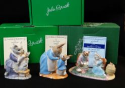 THREE BESWICK BEATRIX POTTER FIGURES including 'Tabatha Twitchit and Moppet', limited edition (719/