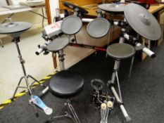YAMAHA DTXPRESS III ELECTORNIC DRUM KIT, three drums pads, three cymbal pads, high hat cymbal pad